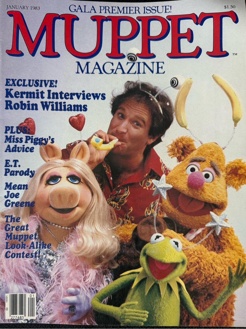 Vintage Muppet Magazine January 1983-Gala Premier Issue Robin Williams Cover